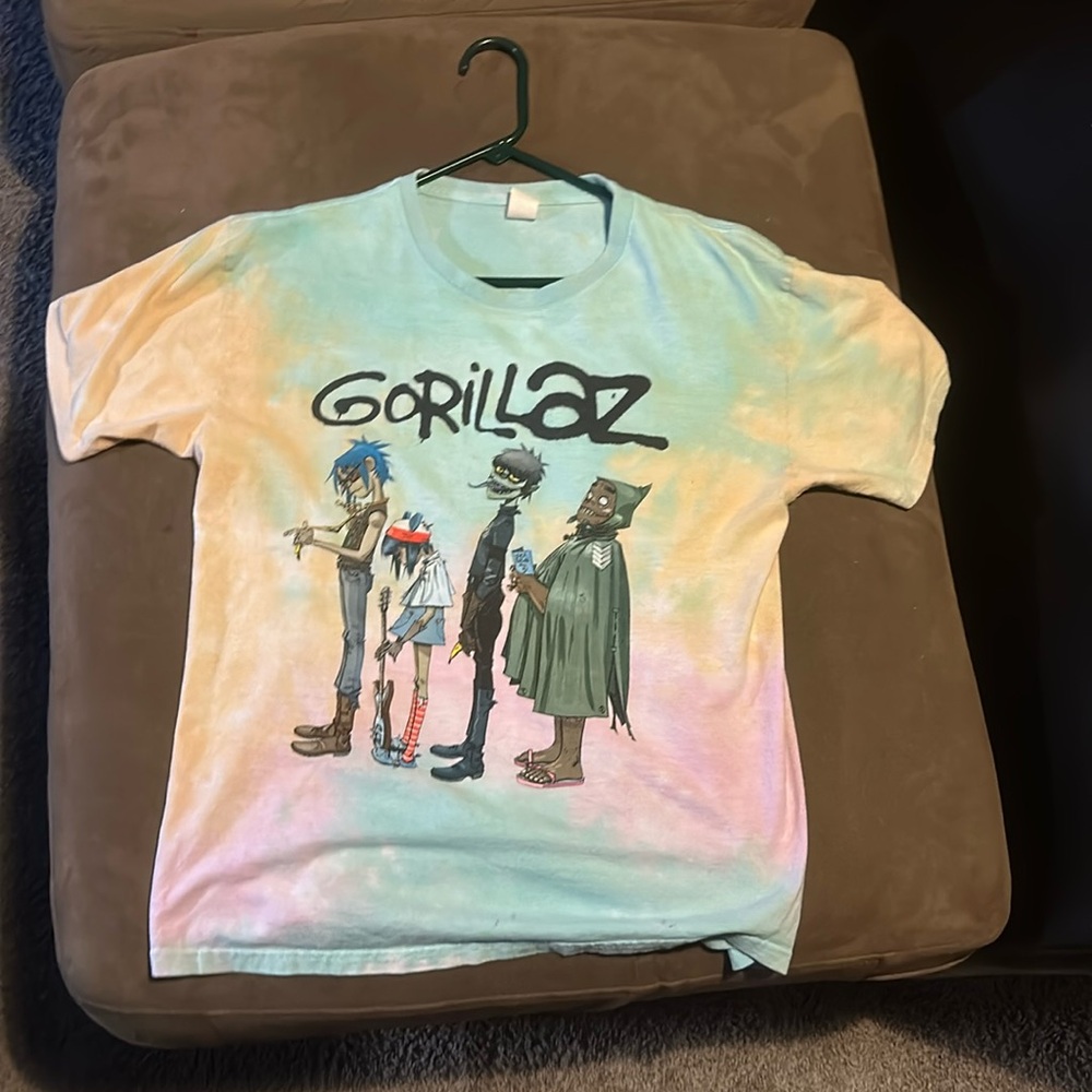 Gorillaz band Y2K tie dye t-shirt adult small men’s with minimal stains.